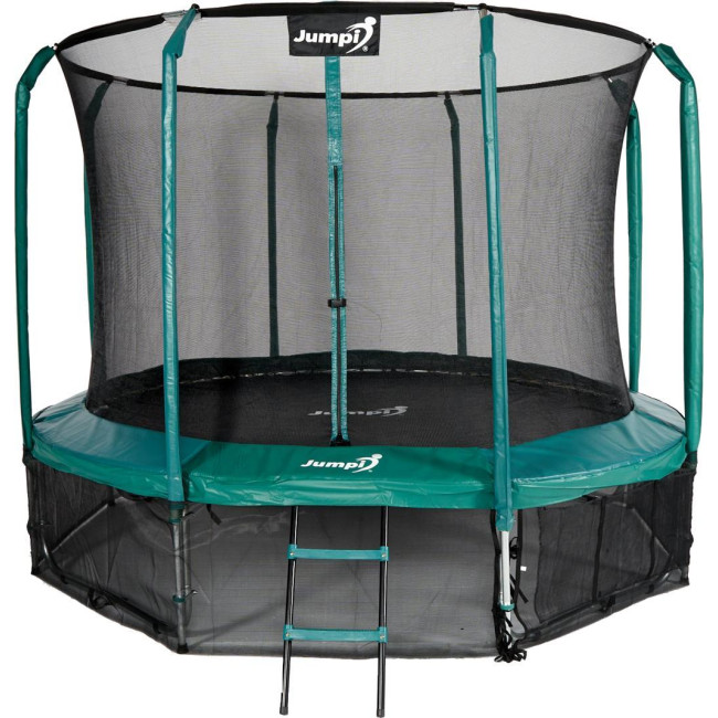 Батут Jumpi Maxy Comfort с внутренней сеткой 312 см зеленый