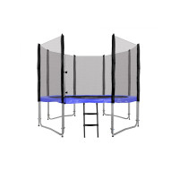 Батут SkyRamiz з зовнішньою сіткою 10 футів 305 см чорно-синій