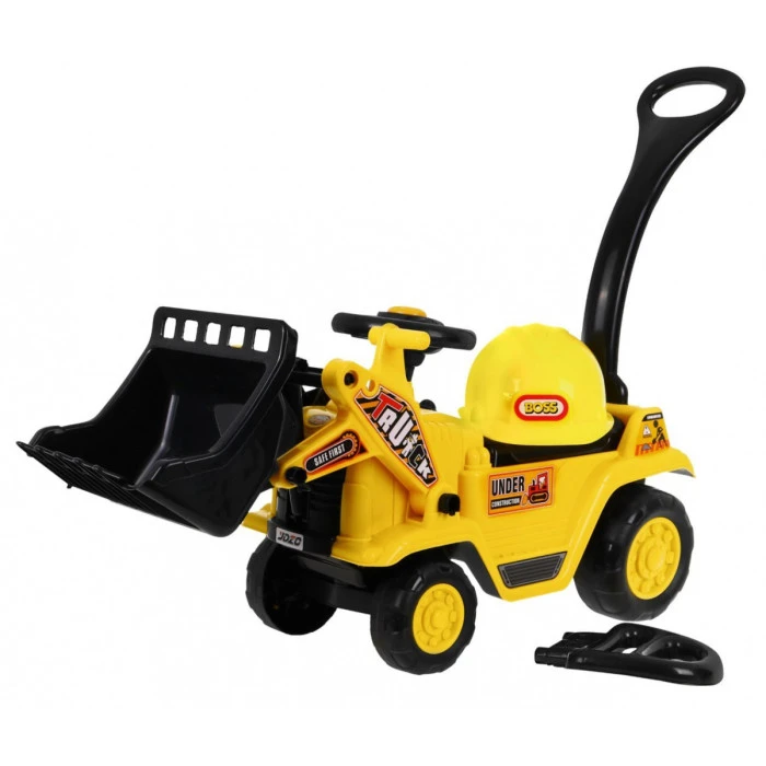 Детская каталка бульдозер + Подвижная ложка + Рожок + Отделение для хранения Горшок + Шлем