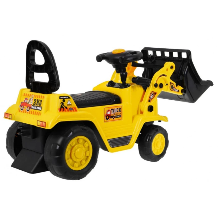 Детская каталка бульдозер + Подвижная ложка + Рожок + Отделение для хранения Горшок + Шлем