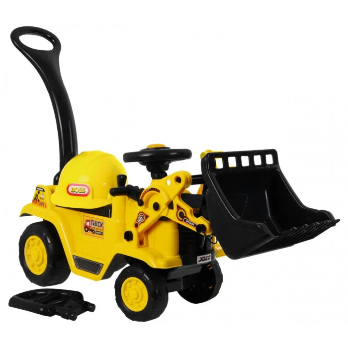 Детская каталка бульдозер + Подвижная ложка + Рожок + Отделение для хранения Горшок + Шлем