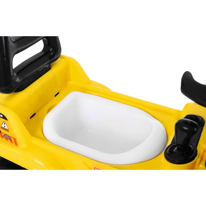 Детская каталка бульдозер + Подвижная ложка + Рожок + Отделение для хранения Горшок + Шлем