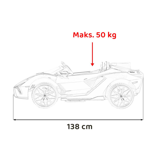 Детская аккумуляторная машинка Lamborghini SIAN Red
