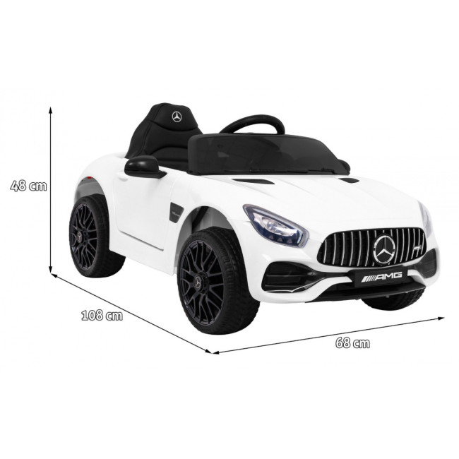 Дитяча акумуляторна машинка Mercedes Benz GT Біла