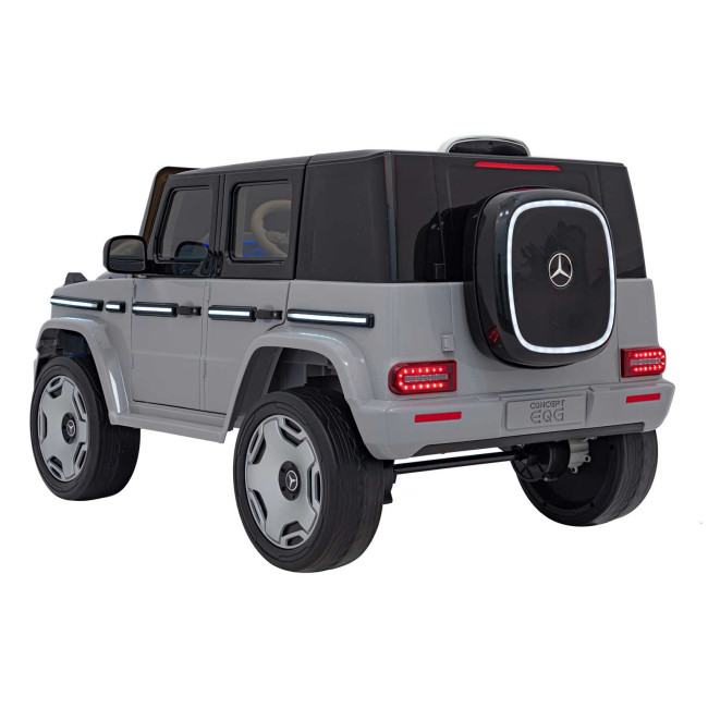 Детская аккумуляторная машинка Mercedes Benz EQG Серая