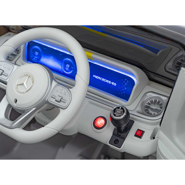 Детская аккумуляторная машинка Mercedes Benz EQG Серая