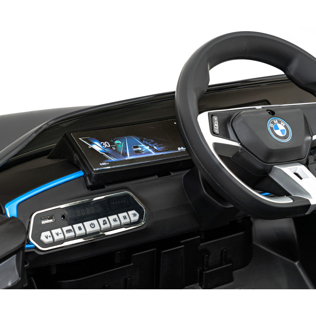 Дитяча акумуляторна машинка BMW i4 Чорна