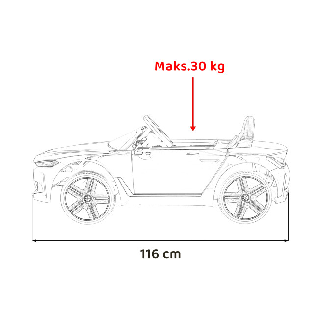 Дитяча акумуляторна машинка BMW i4 Чорна