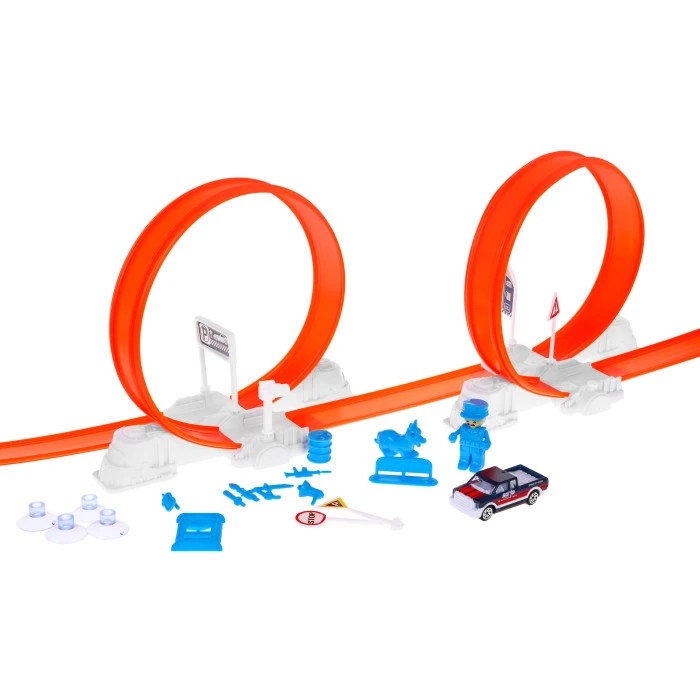 Детская экстремальная гоночная трасса 3+ Машинка с изменением цвета + 2 петли + пусковая установка