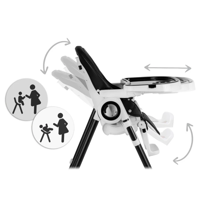 Стульчик для кормления со столиком Nukido Belo черный