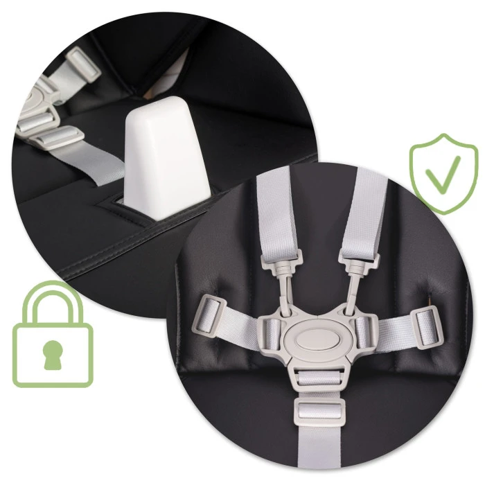 Стульчик для кормления со столиком Nukido Belo черный