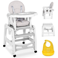 Стульчик для кормления 5-в-1 Ricokids Sinco серый