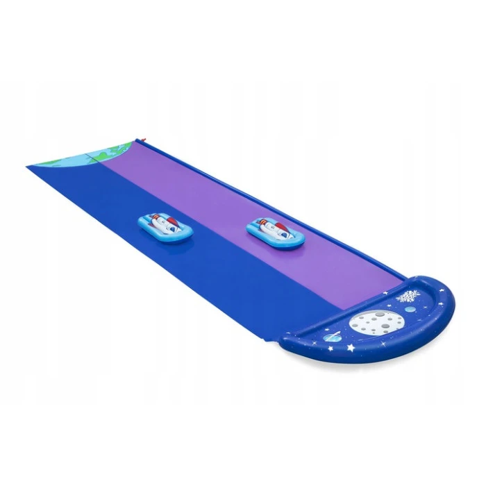 Водная горка двухместная Bestway 52642 488 см, фиолетово-синяя