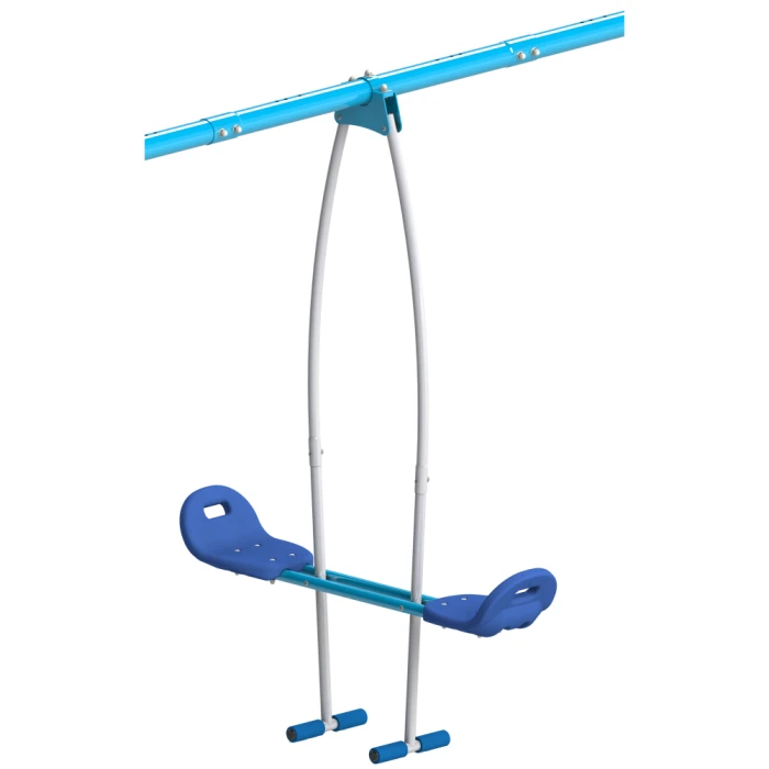 Гойдалка подвійна DuoKid inSPORTline, 235 х 167 х 192 см - синьо-сіра