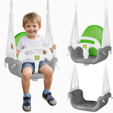 Качели одноместные 3-в-1 Ricokids 130 х 162 см - серо-зеленая