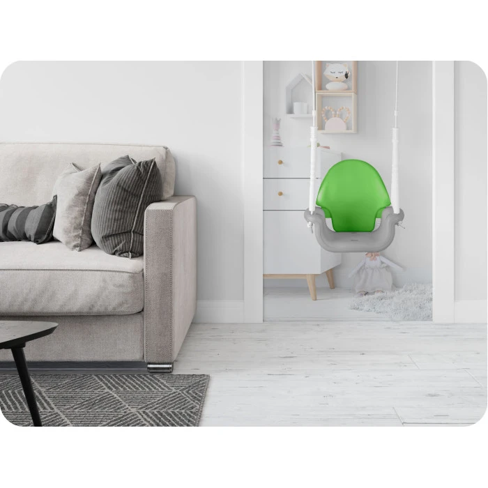 Гойдалка одномісна 3-в-1 Ricokids 130 х 162 см - сіро-зелена