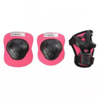 Набір захисний шолом та протектори MTW01+H210 NILS EXTREME - рожевий/розмір S