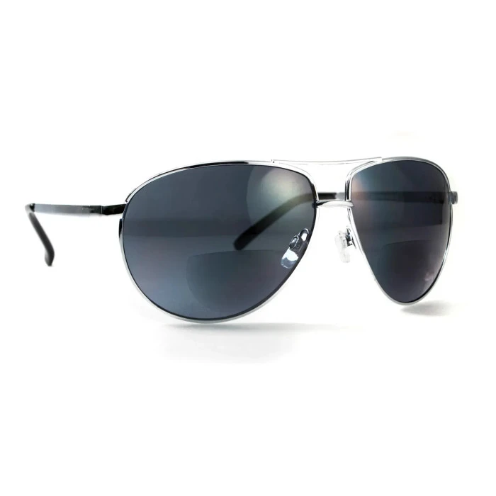 Очки защитные бифокальные Global Vision Aviator Bifocal (+2.0) серые