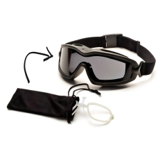 Окуляри захисні з ущільнювачем Pyramex V2G-XP + RX Anti-Fog, cірі з діоптрійною вставкою