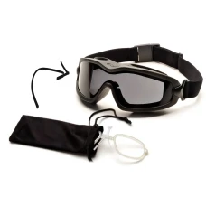 Очки защитные с уплотнителем Pyramex V2G-XP+RX Anti-Fog, серые с диоптрийной вставкой