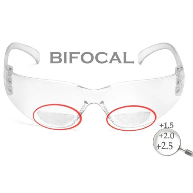 Окуляри захисні біфокальні Pyramex Intruder Bifocal (+2.5), прозорі