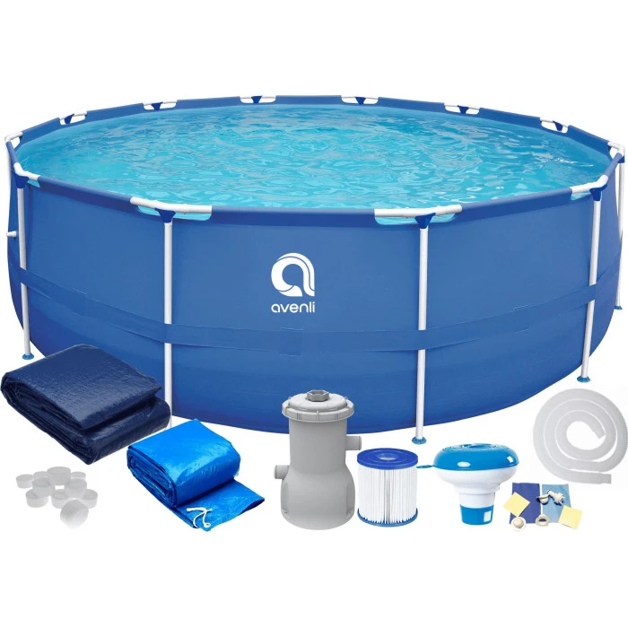 Басейн каркасний 16в1 JiLong Avenli 305 х 76 см, синій (682)