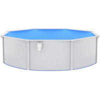 Басейн каркасний vidaXL 460 x 120 см, білий + насос з пісочним фільтром