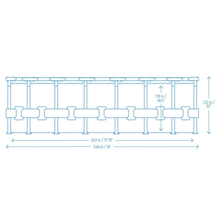 Басейн каркасний 11в1 Bestway 561KC 549 x 132 см