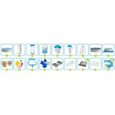 Басейн каркасний 17in1 INTEX 26716, 366 x 99 см + машина для створення бульбашок