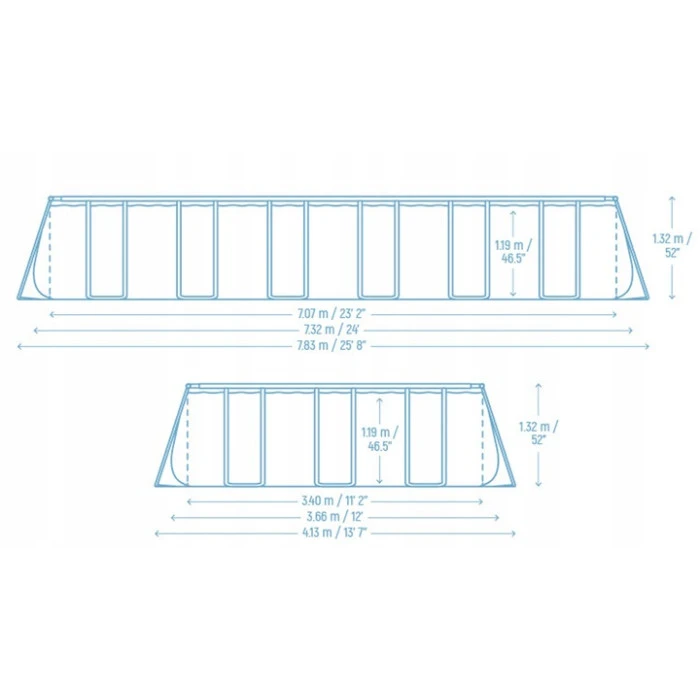 Бассейн каркасный 11в1 Bestway 561KG 732 х 366 х 132 см