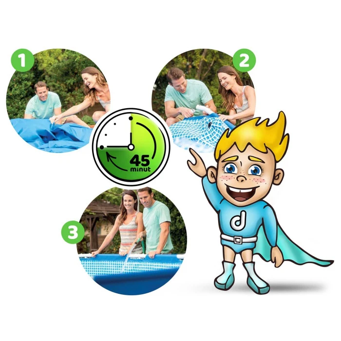 Бассейн каркасный 21в1 INTEX 28242, 457 x 122 см, синий