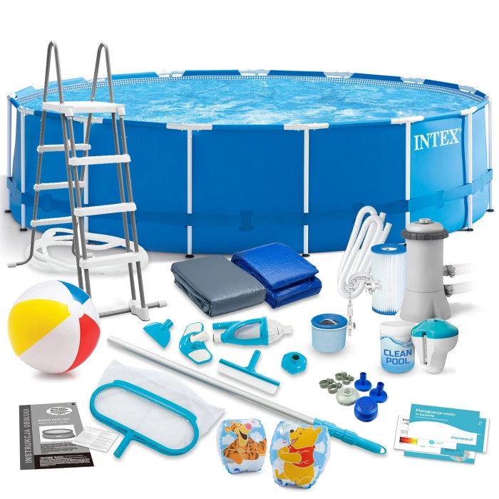 Бассейн каркасный 21в1 INTEX 28242, 457 x 122 см, синий