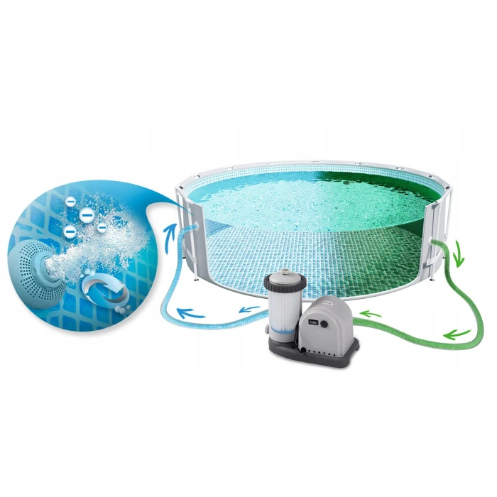 Бассейн каркасный 21в1 Intex 26756 610 х 132 см с самокатом Soke GO