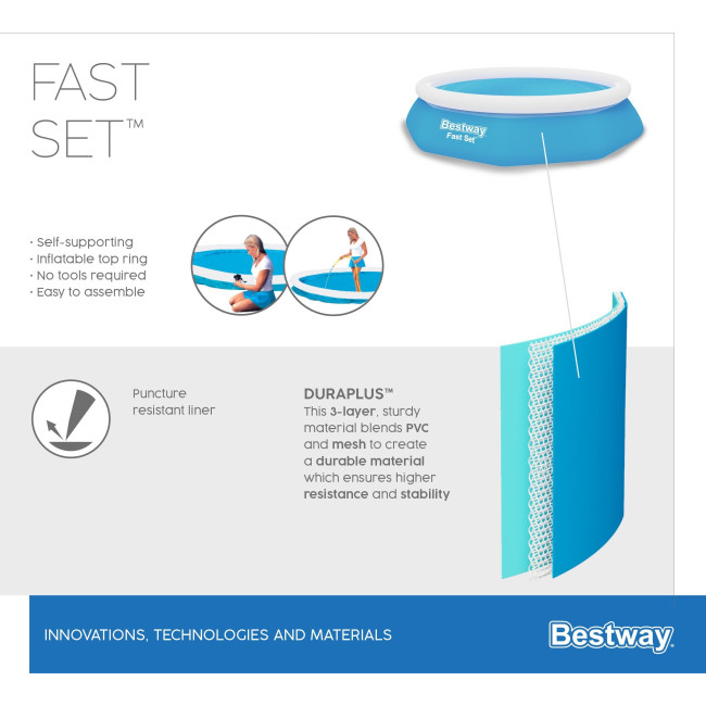 Бассейн надувной Bestway 305 x 305 см