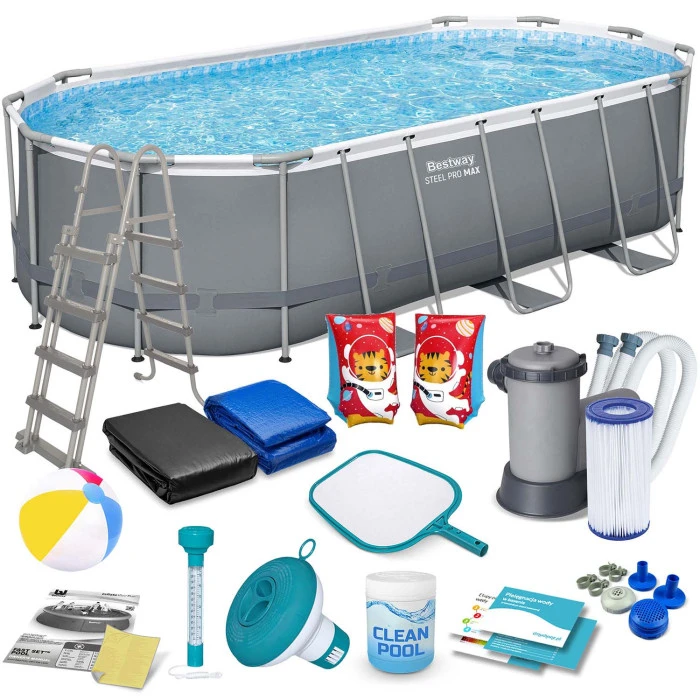 Басейн каркасний овальний 17в1 Bestway 56710, 549 x 274 x 122 см