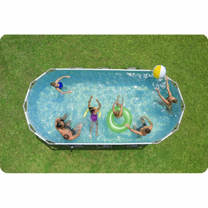 Басейн каркасний овальний 17в1 Bestway 56710, 549 x 274 x 122 см