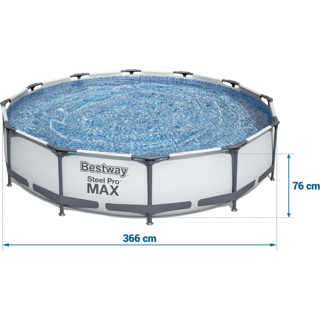 Басейн каркасний 16в1 Bestway 56416 Steel Pro Max 366 см