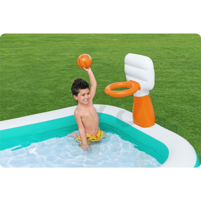 Басейн надувний дитячий Dunk'N Splash Bestway 54445 251x168x102 см