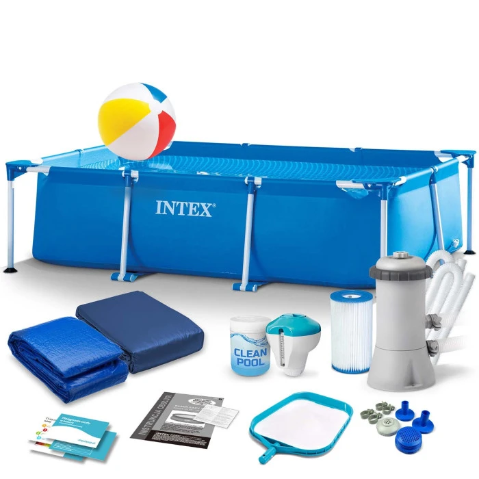 Бассейн каркасный прямоугольный 15в1 INTEX 28271, 260 x 160 x 65 см