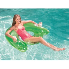 Крісло надувне з ручками і тримачами для напоїв Bestway 43118 зелене, 152 x 99 см