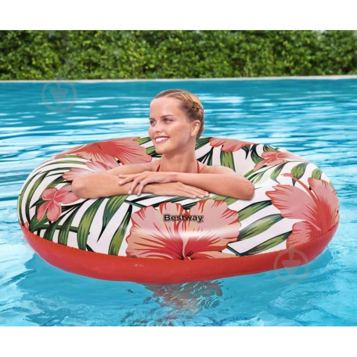 Круг надувной для плавания Bestway 36237 розовый, 119 см