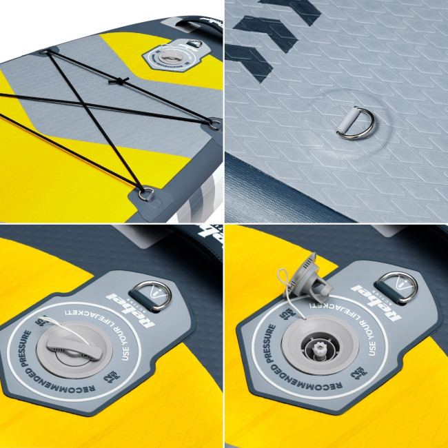 Надувна SUP дошка (Сапборд) REBEL ACTIVE RBA-4507 335 сіро-жовта