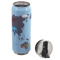 Термокружка Orion Map 500 мл, блакитно-сіра
