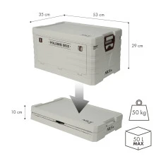 Ящик складаний NILS CAMP NCB4004 50 л, бежевий