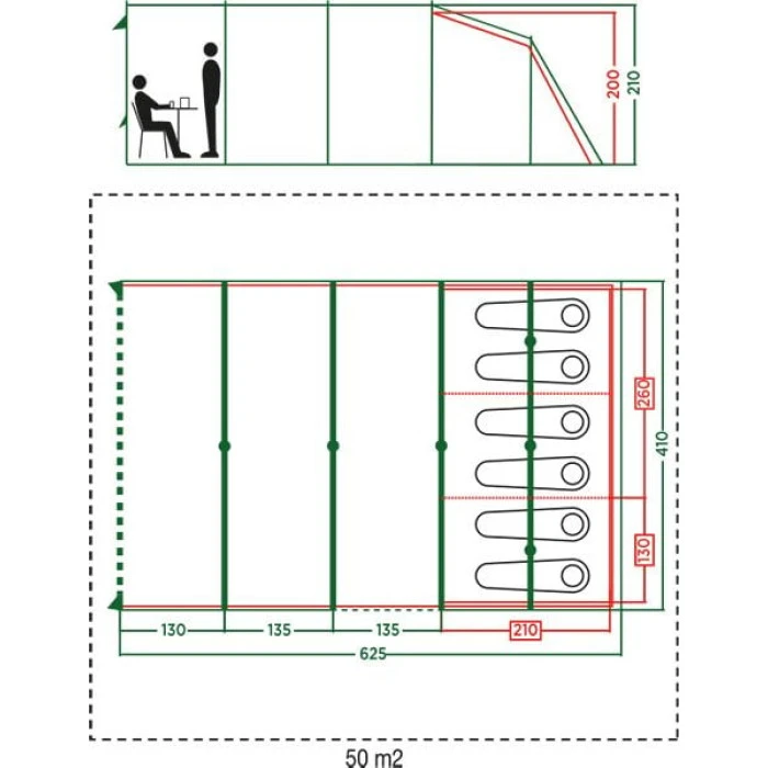 Туристическая палатка Coleman Vail 6 Long
