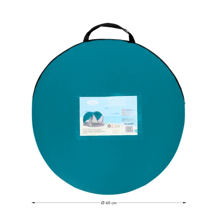 Намет пляжний NILS CAMP NC3142, бірюзово-сірий