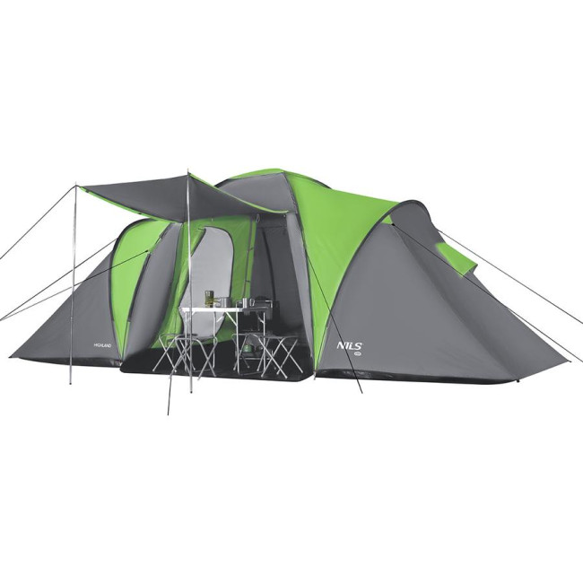 Кемпинговая палатка NILS CAMP NC6031 HIGHLAND серо-зеленый