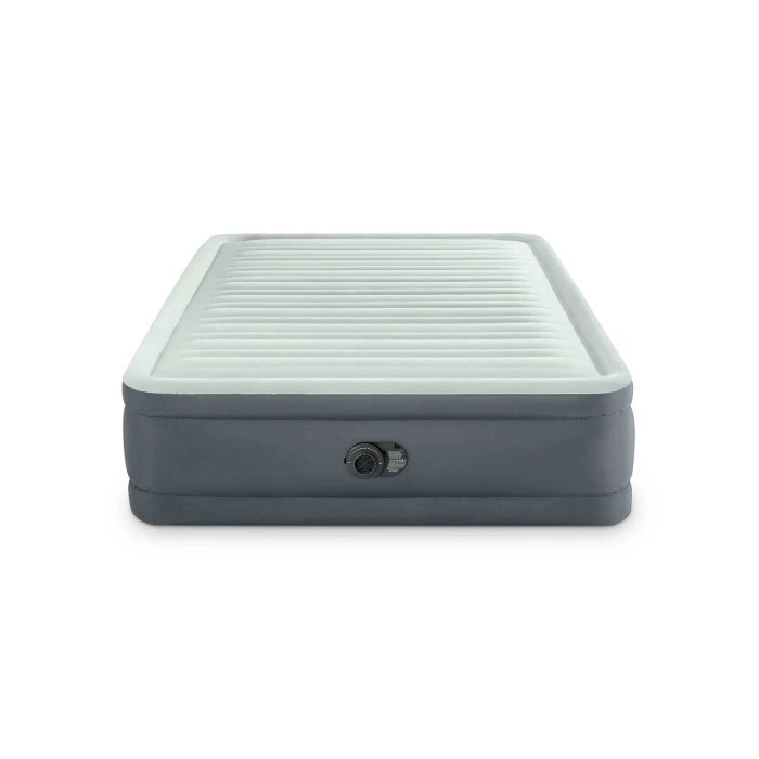 Надувной матрас INTEX 64906ND с насосом 203 х 152 х 46 см, серый