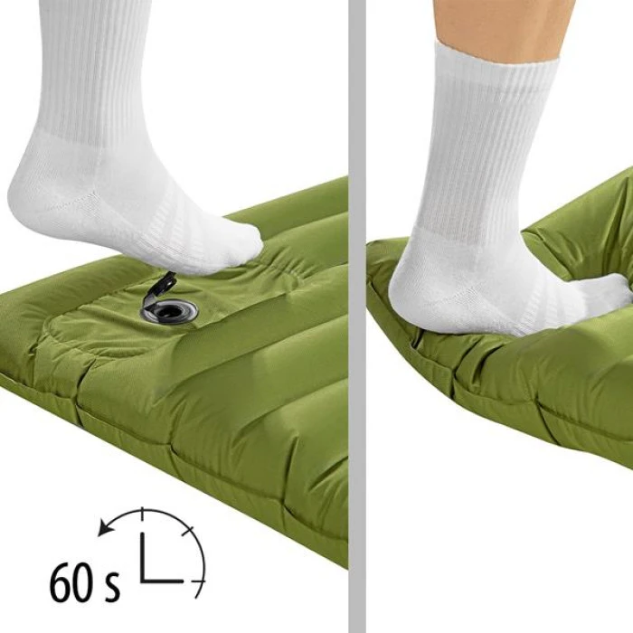 Коврик со встроенным насосом NILS CAMP NC4101 9 см зеленый