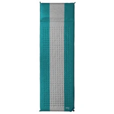 Коврик самонадувающийся NILS CAMP NC4340, 195 х 160 х 5 см - серо-бирюзовый